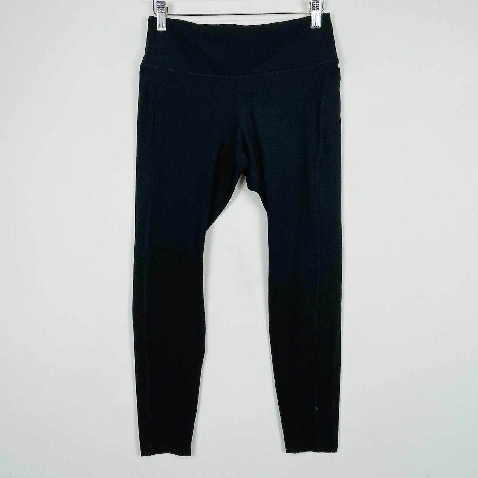 Leggings Nike Dri Fit neri da corsa traspiranti in rete ginocchio donna medi