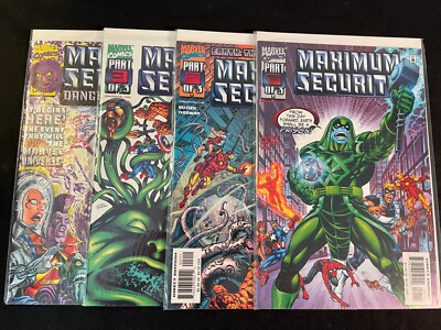 MAXIMUM SECURITY #1, 2, 3, DANGEROUS PLANET, VFNM Condition