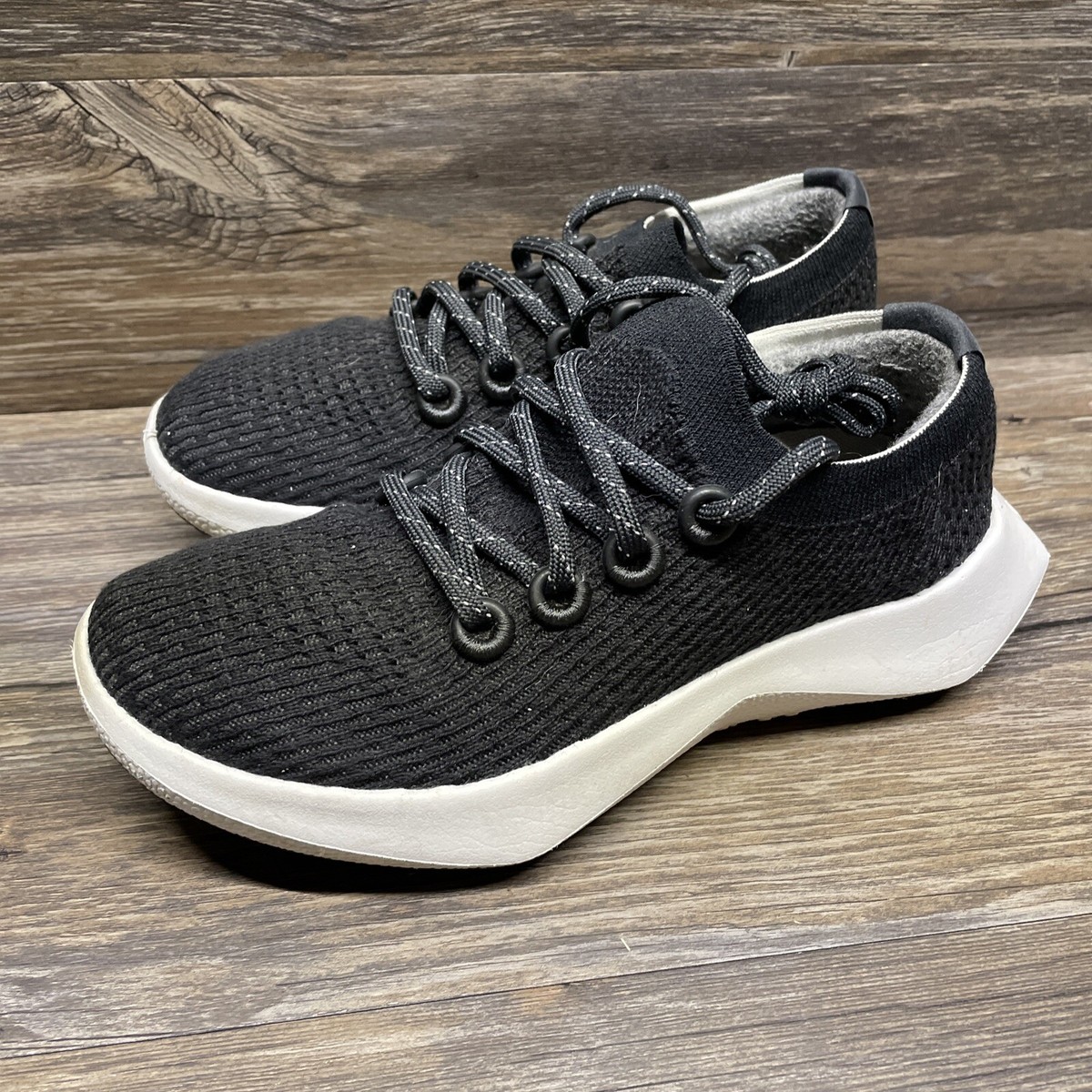 Allbirds Tree Dasher Black White Sole Running Shoes Sneakers Womens Size 