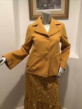Max & Co. Women Wool Blend Jacket Coat Yellow Size 00