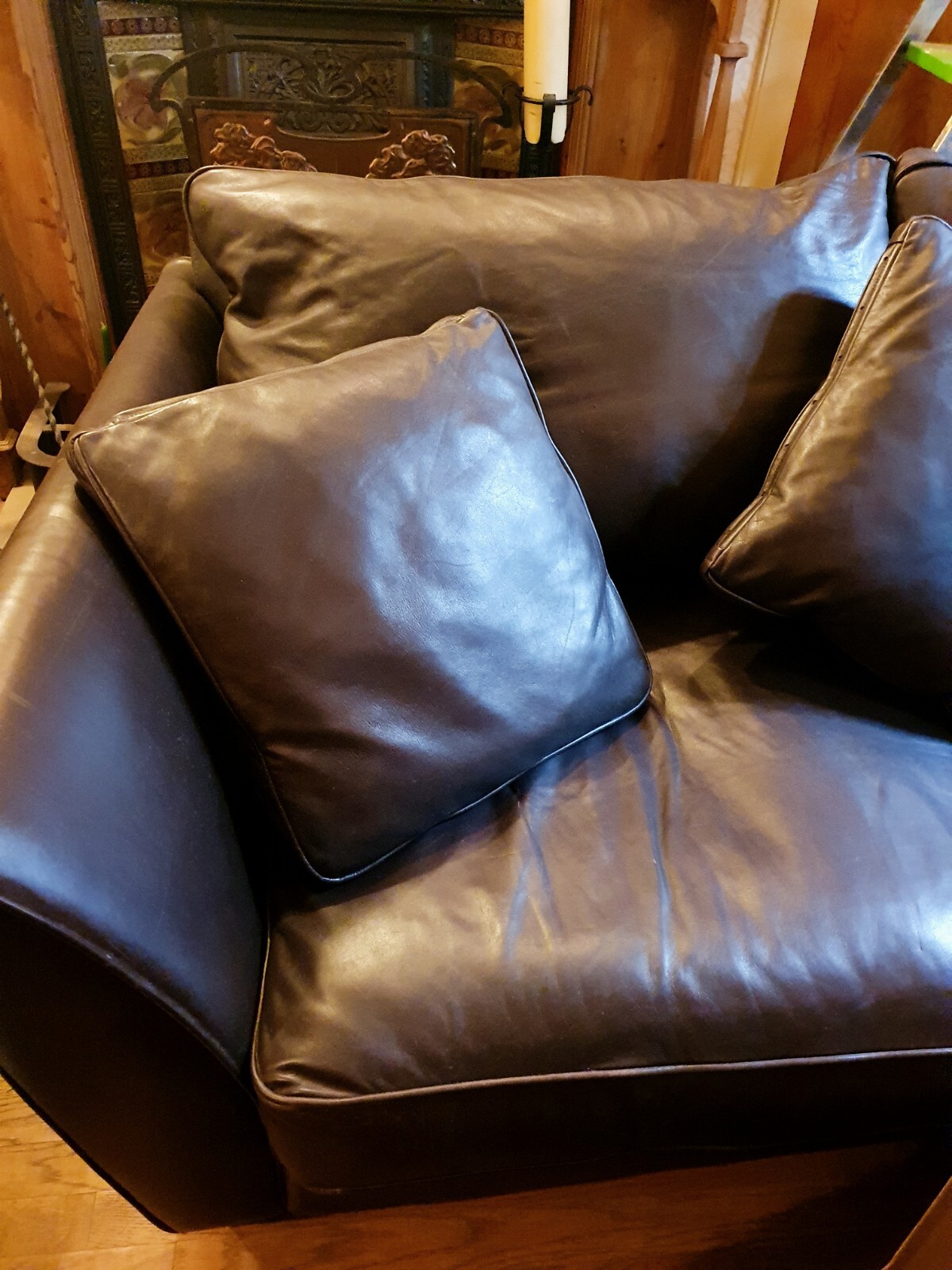 HEALS LEATHER SOFA X 2 in Excellent Clean Condition eBay