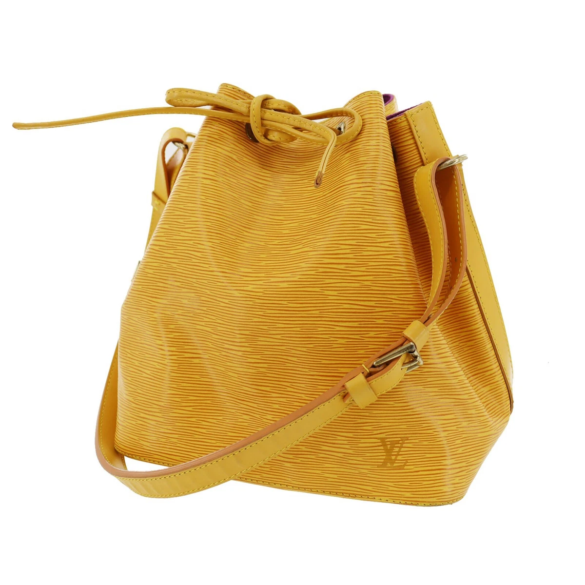 Yellow Louis Vuitton Epi Petit Noe Bucket Bag