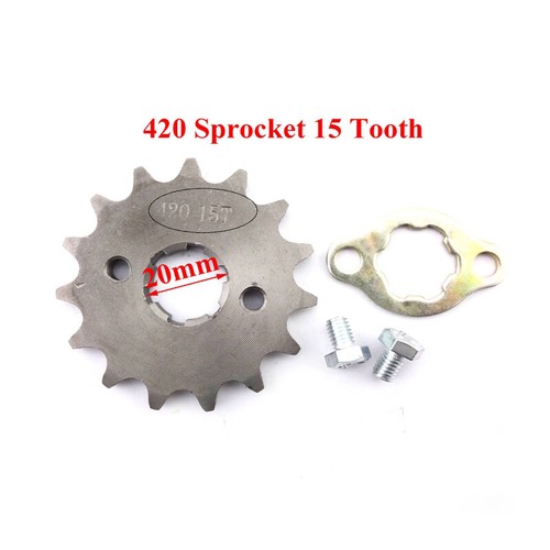 420 15T 20mm Front Engine Sprocket Gear For Pit Dirt Monkey Trail Bike ATV Quad - Picture 2 of 5