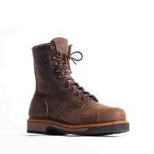 New! Silverado Men's 8" Oil Brown Lace-Up Work Boot - Steel Toe - 7710ST