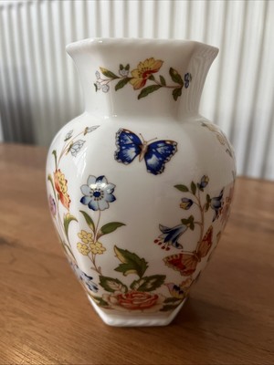TADELLOSE Vintage Aynsley China Cottage Garden sechseckige Vase 13 cm hoch