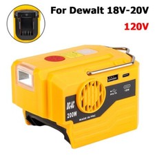 Battery Power Inverter DC 18-20V AC 120V 220V For Dewalt Dual USB Type-c Outdoor