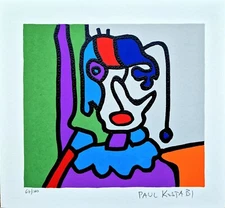 Paul Kostabi - Original Numbered And Signed Polymaterial Serigraph