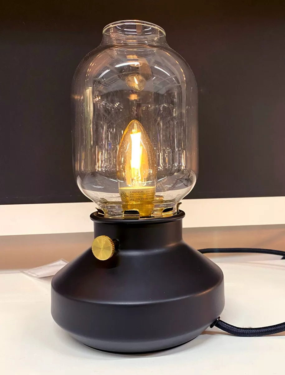 TÄRNABY Table lamp with LED bulb, anthracite - IKEA