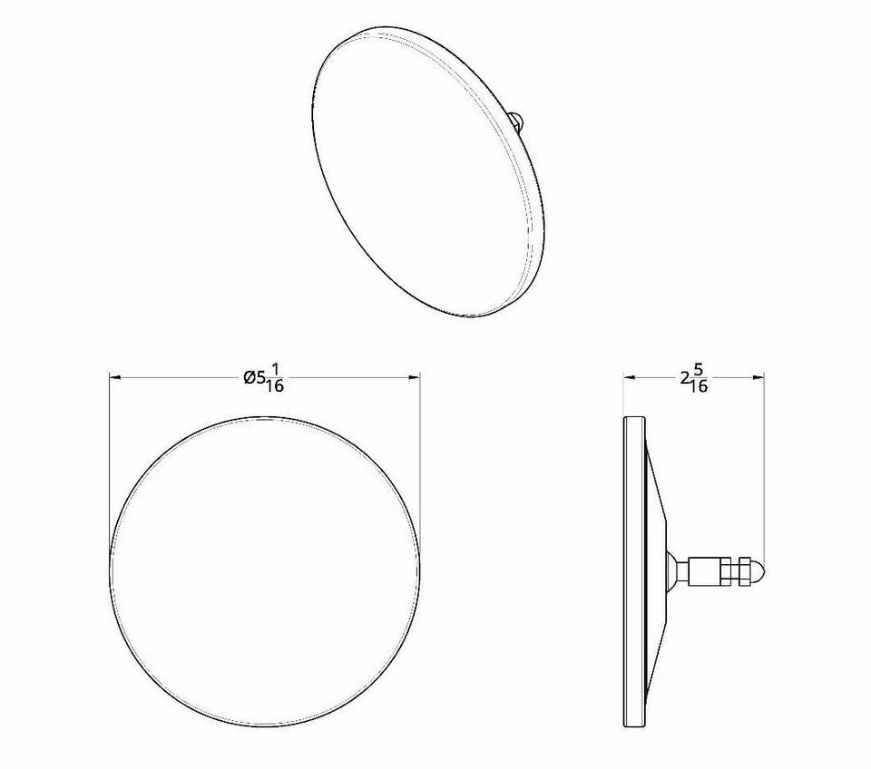 Juego de cabeza de espejo negro liso United Pacific 5" con brazos camioneta Chevy/GMC de 1955-1959 Foto 4 de 4