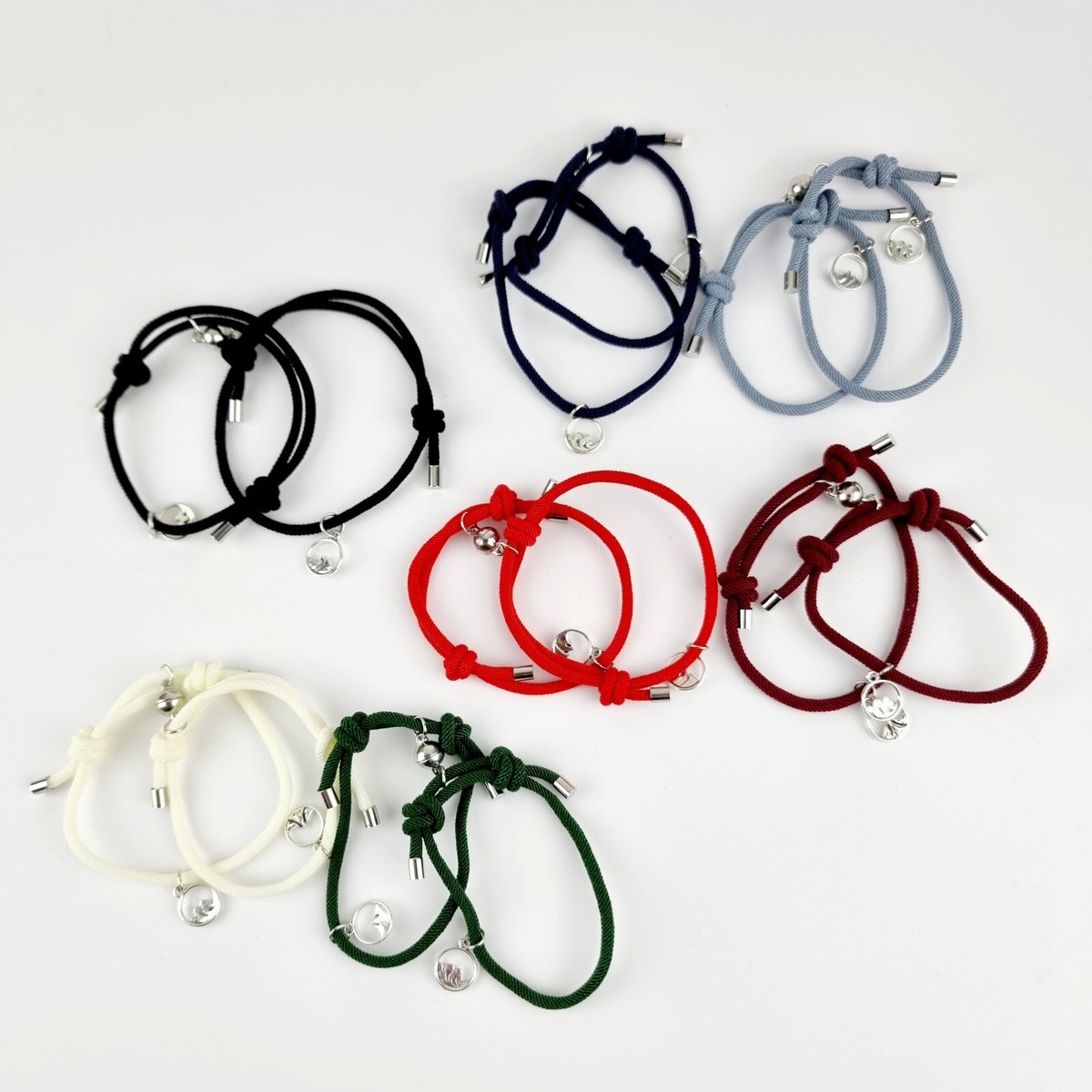 Magnet-Armband Für Paare – 2 Armbänder Mit Anziehenden Herzen, Geschenk Für Ihn & Sie (Rot)