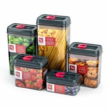 Airtight Food Storage Containers With Lids Kitchen Pantry Organiser BPA Free NEW