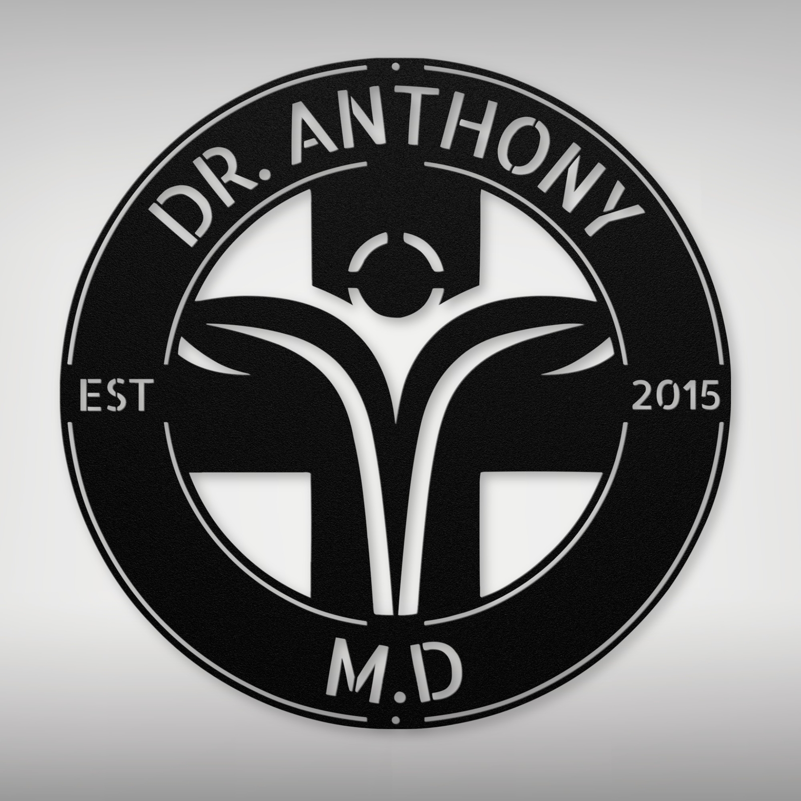 Personalized Health Care Hospital Metal Wall Art Sign Custom Doctor Logo Signs