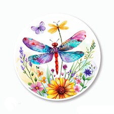 Wildflowers Dragonfly  Butterflies Scrapbook Stickers Favors Envelope Seals