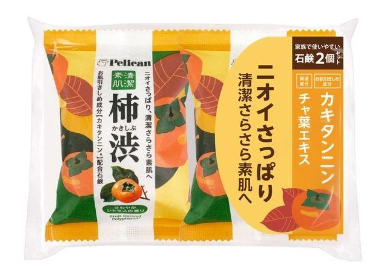 Pelican persimmon Astringent Family soap 80 g x 4 【4 pcs Set】 | eBay