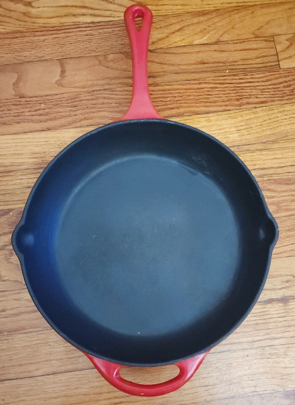 Enameled Cast Iron Deep Skillet Red 12”