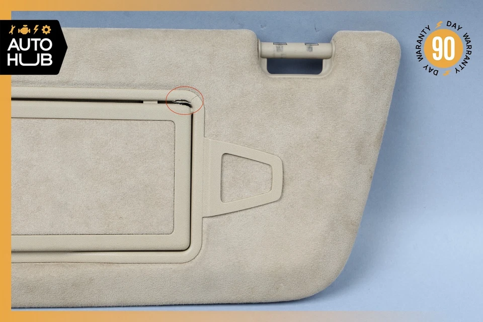 Parasol lateral izquierdo mercedes w221 s600 cl600 parasol beige gamuza fabricante de equipos originales Foto 3 de 4