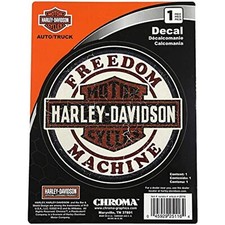 CG25116 Harley-Davidson Aged Vintage Freedom Machine Badge 5 1/4" Round Decal