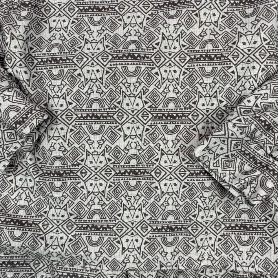 LL Bean 睡衣 长 John Baselayer 儿童 XL 灰色 Fox 全印 2 件  — 第 4/4 张图片