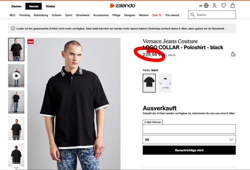 NP~230€ VERSACE Polo S/M, verde-gris, cuello logo, polo, efecto 2 capas - Imagen 3 de 21
