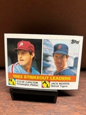 1984 Topps Baseball 1983 Strikeout Leaders (Steve Carlton / Jack Morris) #136