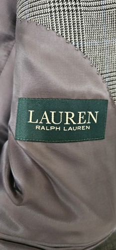 Blazer Abrigo Deportivo Lauren Ralph Lauren a Cuadros Talla 44R Gris Azul - Imagen 8 de 13