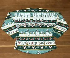 Green Adult Mickey Mouse Icon Holiday Spirit Jersey Christmas Happy Holidays