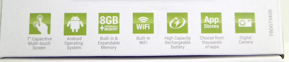 7" Black Android Tablet by Zeki 8GB, Wi-Fi, Free Shipping - Image 3 of 3