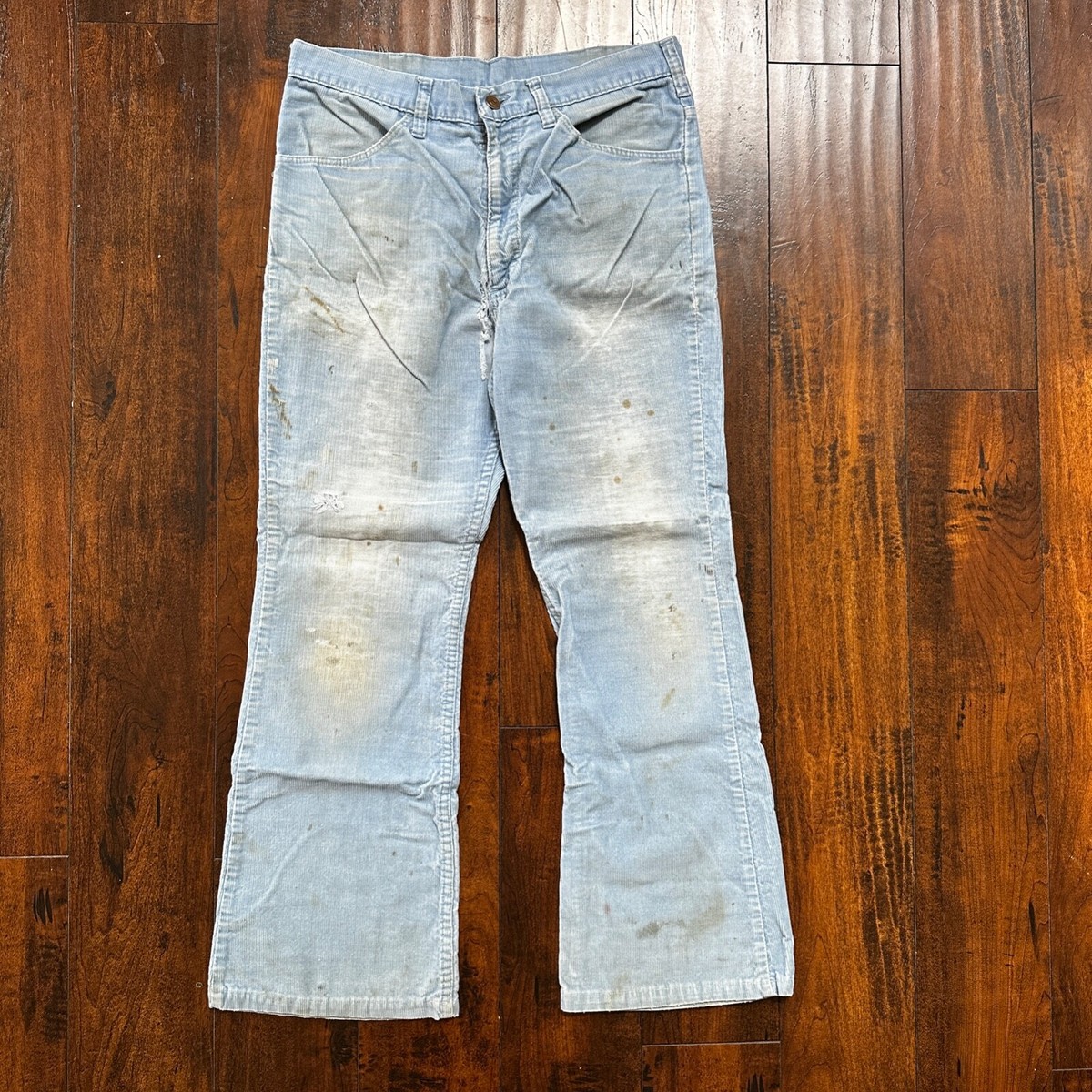 VTG 684 Corduroy Pants Bell Bottom USA 32x27 Boot Cut 1970s 70s 