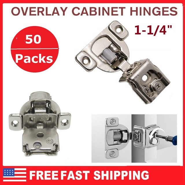 50 Packs 11/4" Overlay Soft Close Face Frame Compact Concealed Hinge US eBay