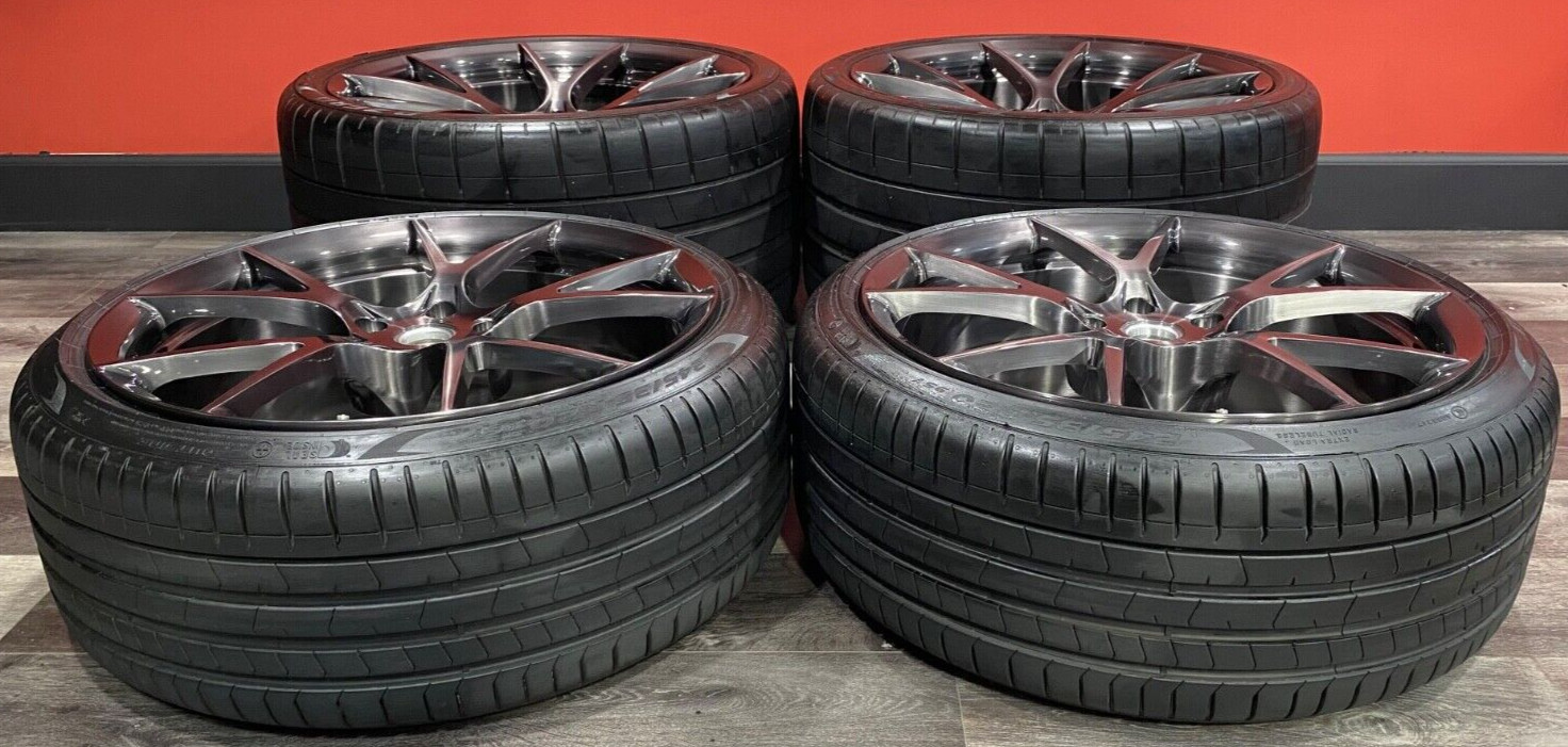 20/21" CUSTOM FULLY FORGED BRUSHED WHEELS & TIRES FOR FERRARI 458 COUPE & SPIDER