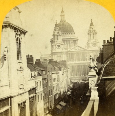 Vereinigtes Königreich London St Paul Cathedral altes Stereoview Foto 1860