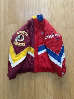 Washington Redskins/Capitals Starter Hometown Hero Jacket sz Large Vintage 90s 