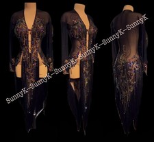 jz Handmade Women Samba Ballroom Swing Salsa Rumba Latin Dance Dress RHYTHM