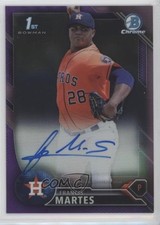 2016 Bowman Chrome Prospect Purple Refractor 226/250 Francis Martes Auto 5qi