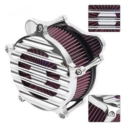 Stripe Air Cleaner Intake Filter Red For Harley Touring Street Road Glide King