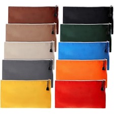 10 Pieces Canvas Tool Pouch Metal Zipper Utility Tool 10 Colors Multi-purpose