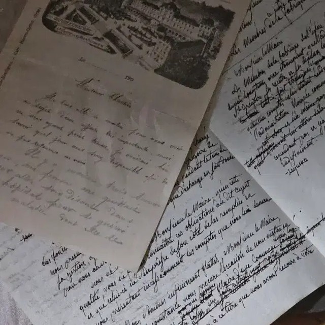 French Antique Vintage Paper Collection 1800s 8 Pages