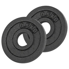 Hantelscheibe aus Gußeisen, Hantel, Gewichte, 2x Stück: 0,5 kg