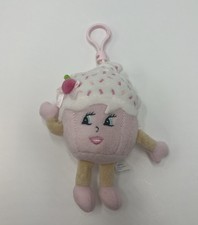Whiffer Sniffers pink sprinkles Sugar Cake Cupcake Scented Plush backpack Clip