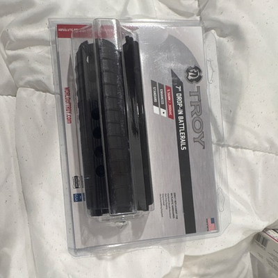 #ad Troy 7quot; Drop In Battlerail Polymer Black for Rifle 5.56mm .300AAC 7in $145.99