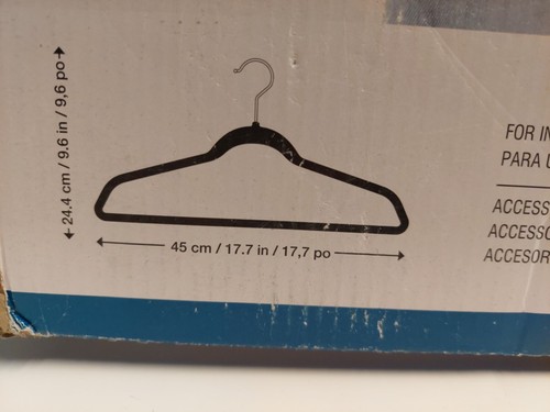 50-Pack Non-Slip Clothes Hangers – Item #1193759 – Slim Velvet Design – Black - Picture 2 of 7