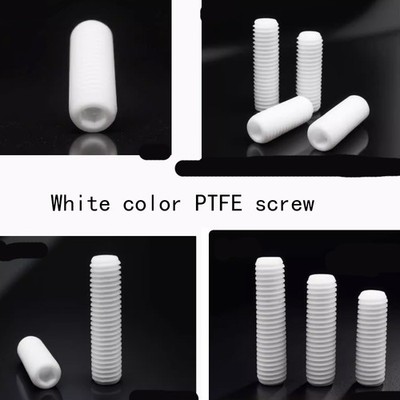 M14 M16 White color PTFE Allen Set Screws hex socket Flat End Headless bolt