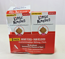 2 Pack Little Remedies Infant Fever  Pain Reliever Berry Liquid 2oz Exp 06/2026