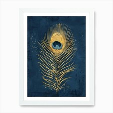 Peacock Feather Canvas Print 1 Art  Framed Wall Art Poster Canvas Print Picture