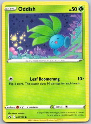 Oddish 001/159 Common Crown Zenith Pokemon Near Mint