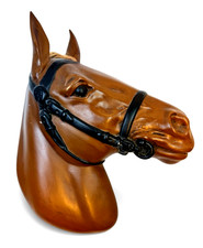 Large Ceramic Horse Head Wall Plaque &ndash; Dimensional Equestrian Decor