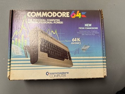 Vintage Commodore 64 Personal Computer in Original Box - C64- Tested & Working!