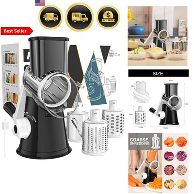 Cheese Grater Hand Crank Shredder Vegetable Nut Non-slip Suction Base