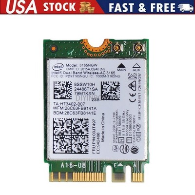 New For Lenovo 8SSW10H Intel Dual Band Wireless-AC 3165 3165NGW BT NGFF 00JT497