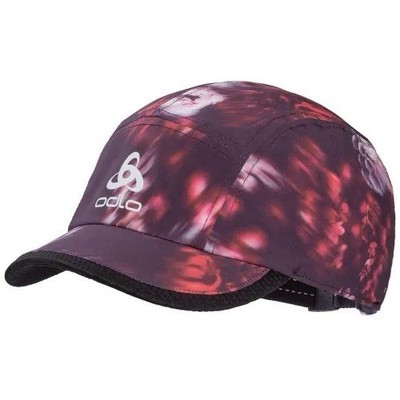 Odlo Unisex CERAMICOOL LIGHT Kappe Cap Flower, Purple Red Black , S/M, Running